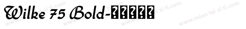 Wilke 75 Bold字体转换